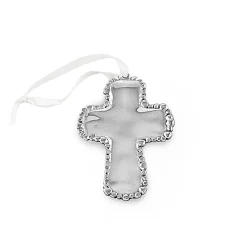 BABY Organic Pearl Cross Ornament