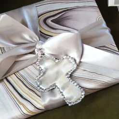 BABY Organic Pearl Cross Ornament