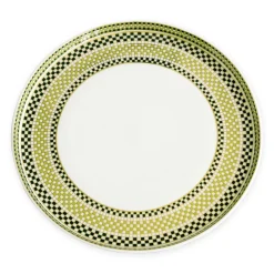 CERAMIC Ravenna Dinner Plate Set of 4 Green & Gold