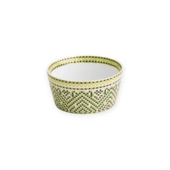 CERAMIC Ravenna Small Dip Bowl Set of 4 Green & Gold