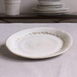 CERAMIC Valentina Dinner Plate Set of 4 (Dusty White)