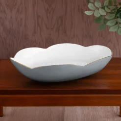 ENCANTO Amelia Extra Large Oval Bowl Slate and White