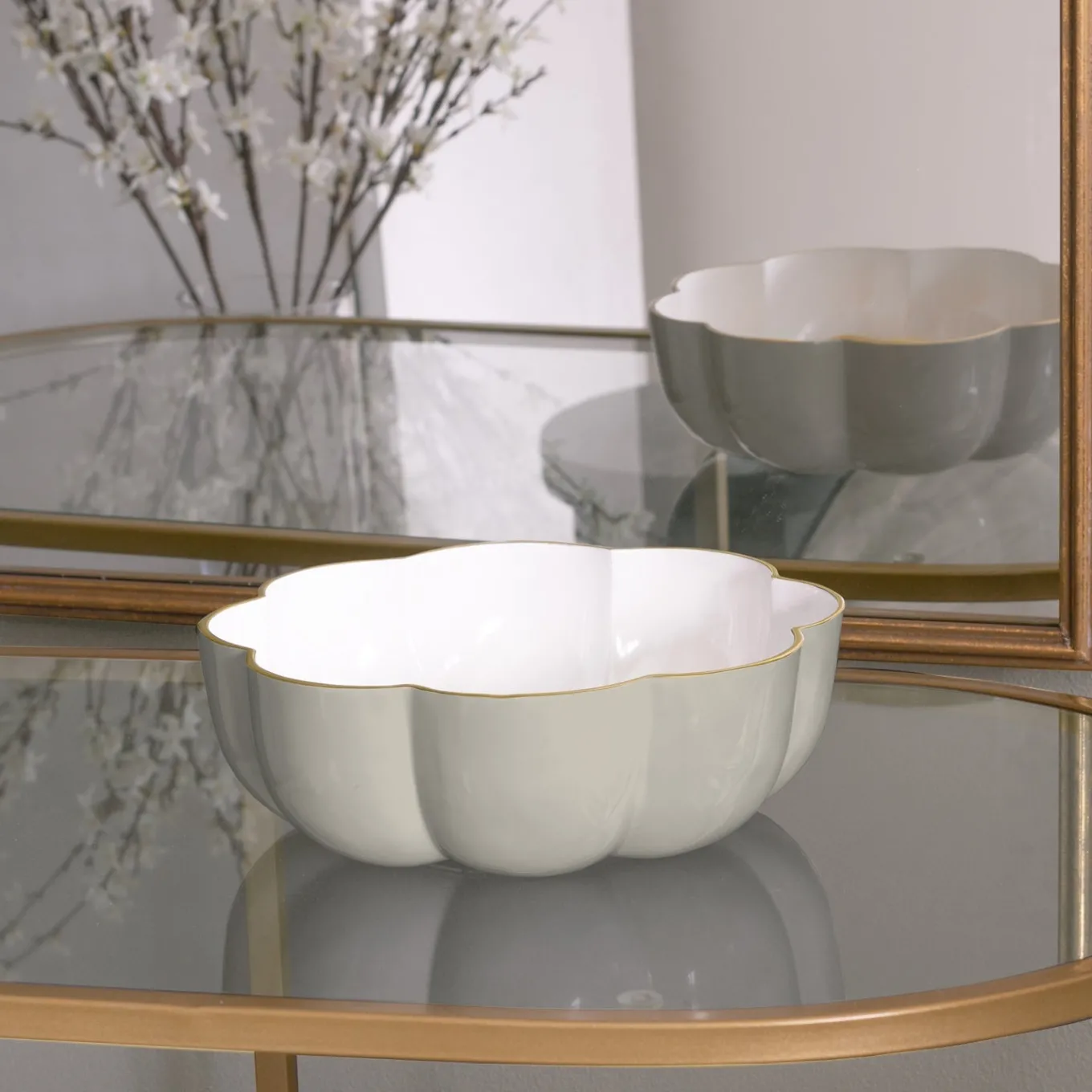 ENCANTO Calabaza Large Bowl (Dove and White)