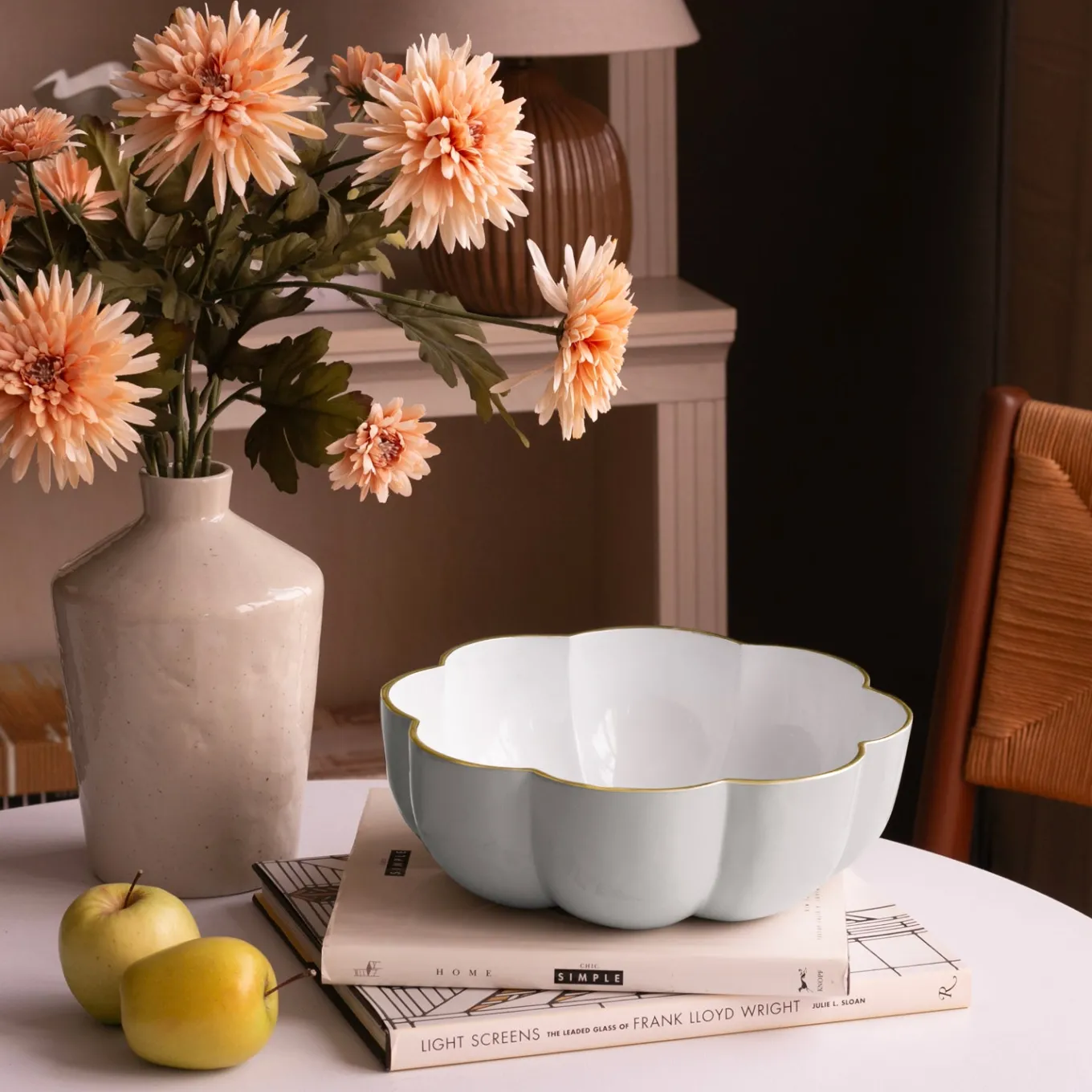 ENCANTO Calabaza Large Bowl (Dove and White)