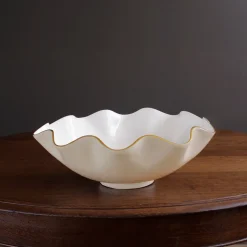 ENCANTO Carola Extra Large Bowl (Cream and White)