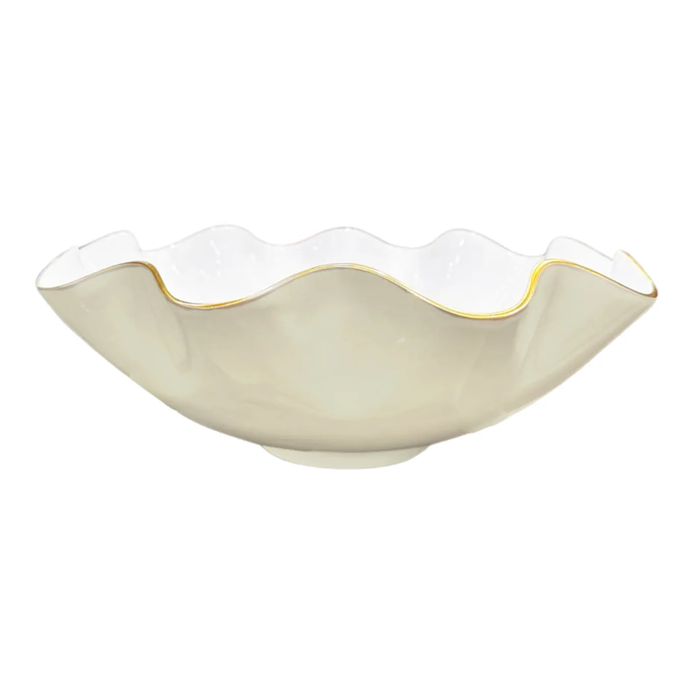ENCANTO Carola Extra Large Bowl (Cream and White)