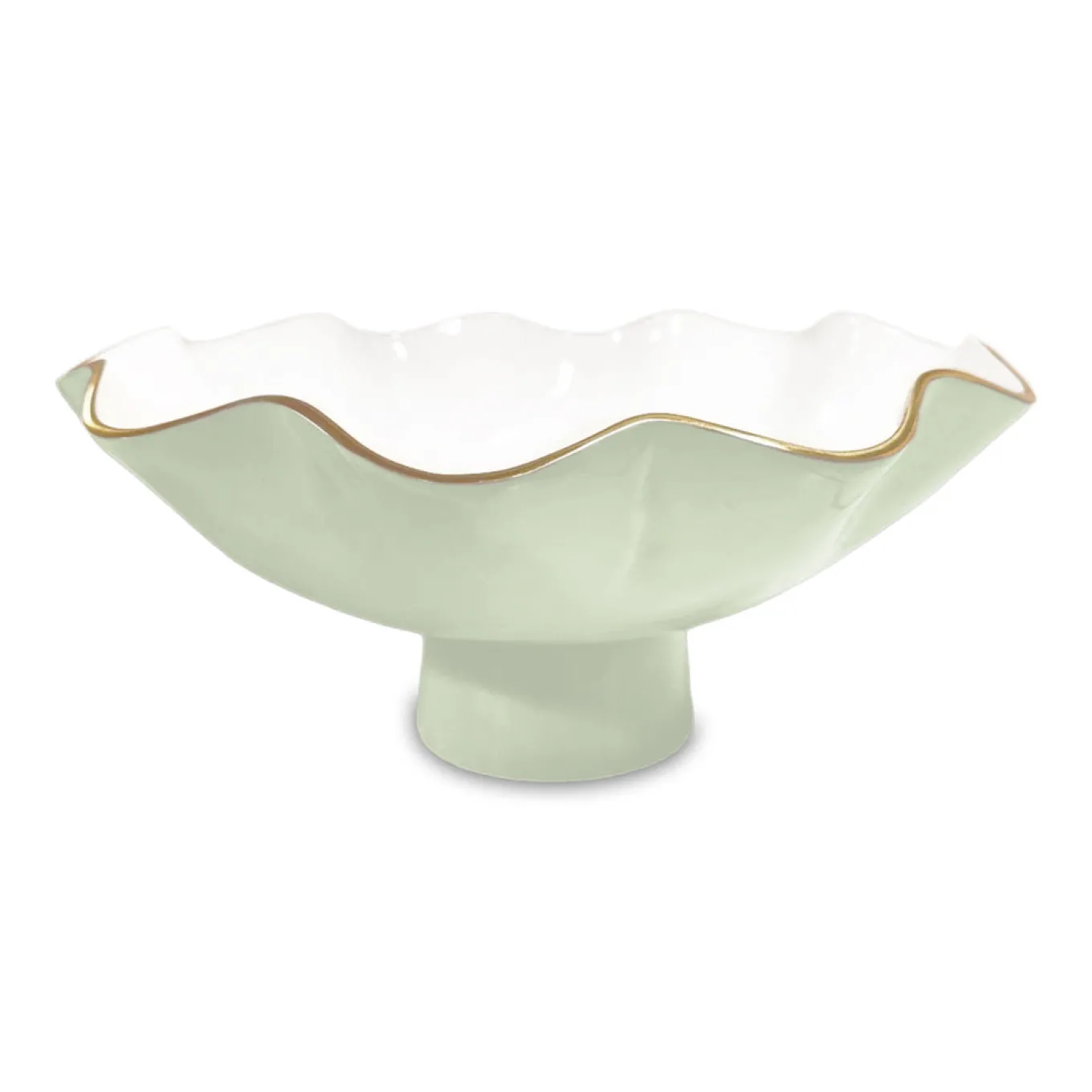 ENCANTO Carola Large Pedestal (Pistachio and White)