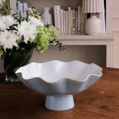 ENCANTO Carola Large Pedestal Slate and White