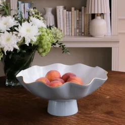 ENCANTO Carola Large Pedestal Slate and White