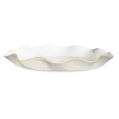 ENCANTO Carola Large Round Platter (Cream and White)