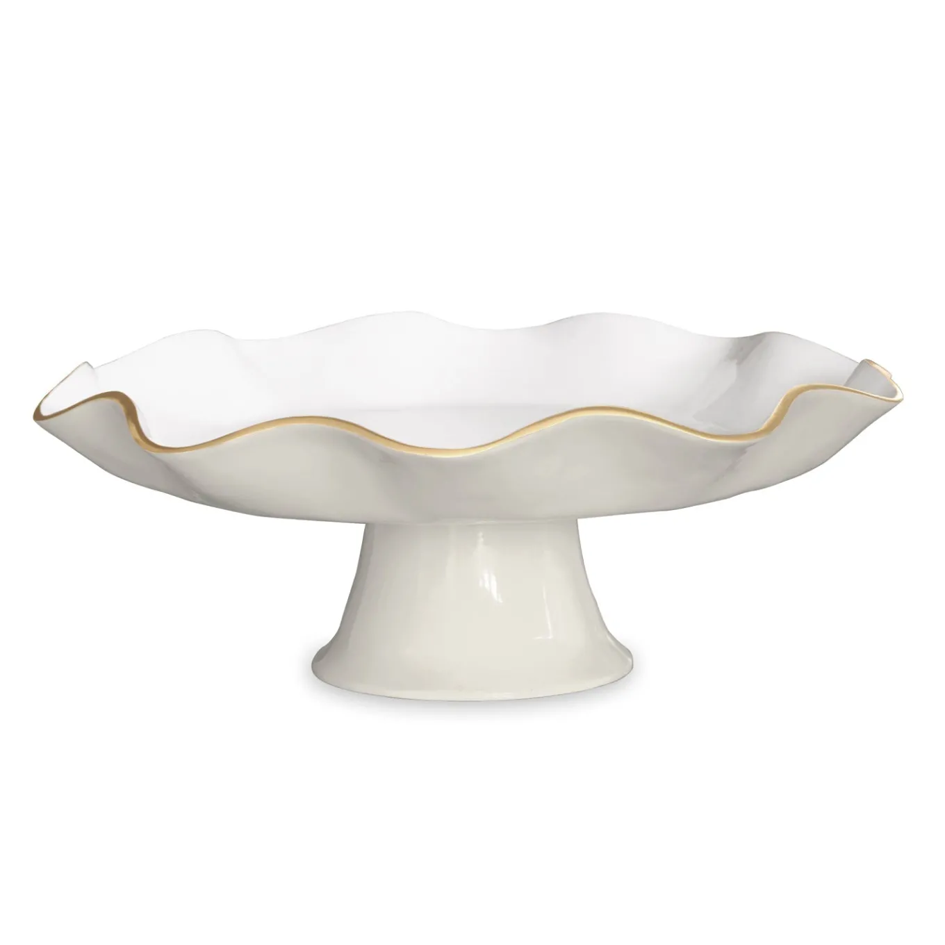 ENCANTO Carola Pedestal Cake Plate (Cream and White)