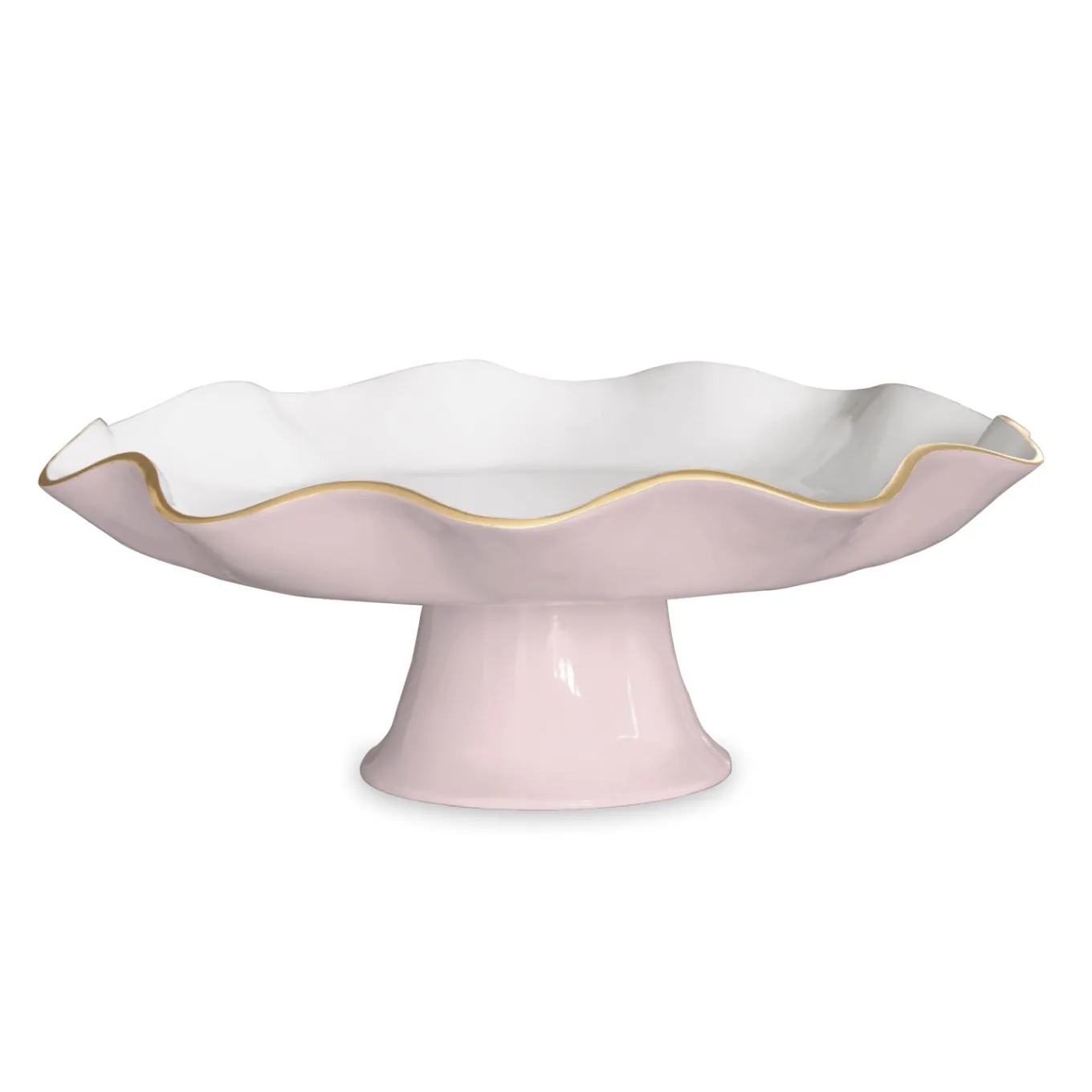 ENCANTO Carola Pedestal Cake Plate (Camellia and White)