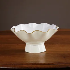 ENCANTO Carola Small Pedestal (Cream and White)