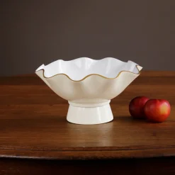 ENCANTO Carola Small Pedestal (Cream and White)