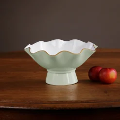 ENCANTO Carola Small Pedestal (Pistachio and White)