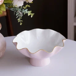 ENCANTO Carola Small Pedestal (Camellia and White)