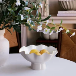 ENCANTO Carola Small Pedestal (Dove and White)