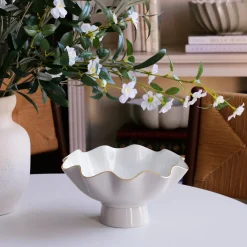 ENCANTO Carola Small Pedestal (Dove and White)