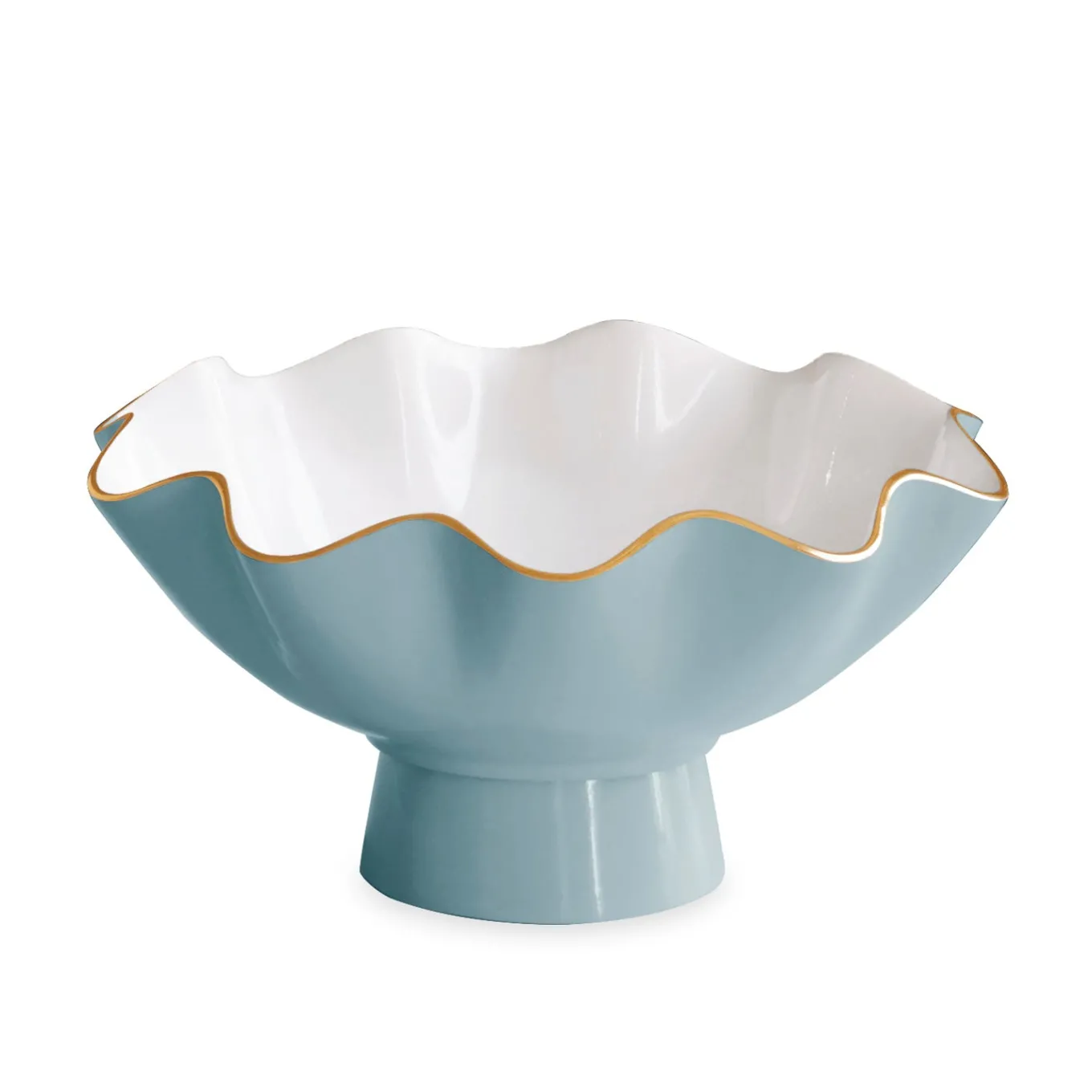 ENCANTO Carola Small Pedestal (Turquoise and White)