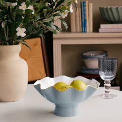 ENCANTO Carola Small Pedestal (Slate and White)