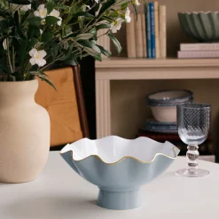 ENCANTO Carola Small Pedestal (Slate and White)