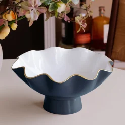 ENCANTO Carola Small Pedestal (Midnight and White)