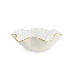 ENCANTO Carola Small Round Bowl (Cream and White)