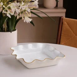 ENCANTO Carola Square Casserole Holder (Cream and White)