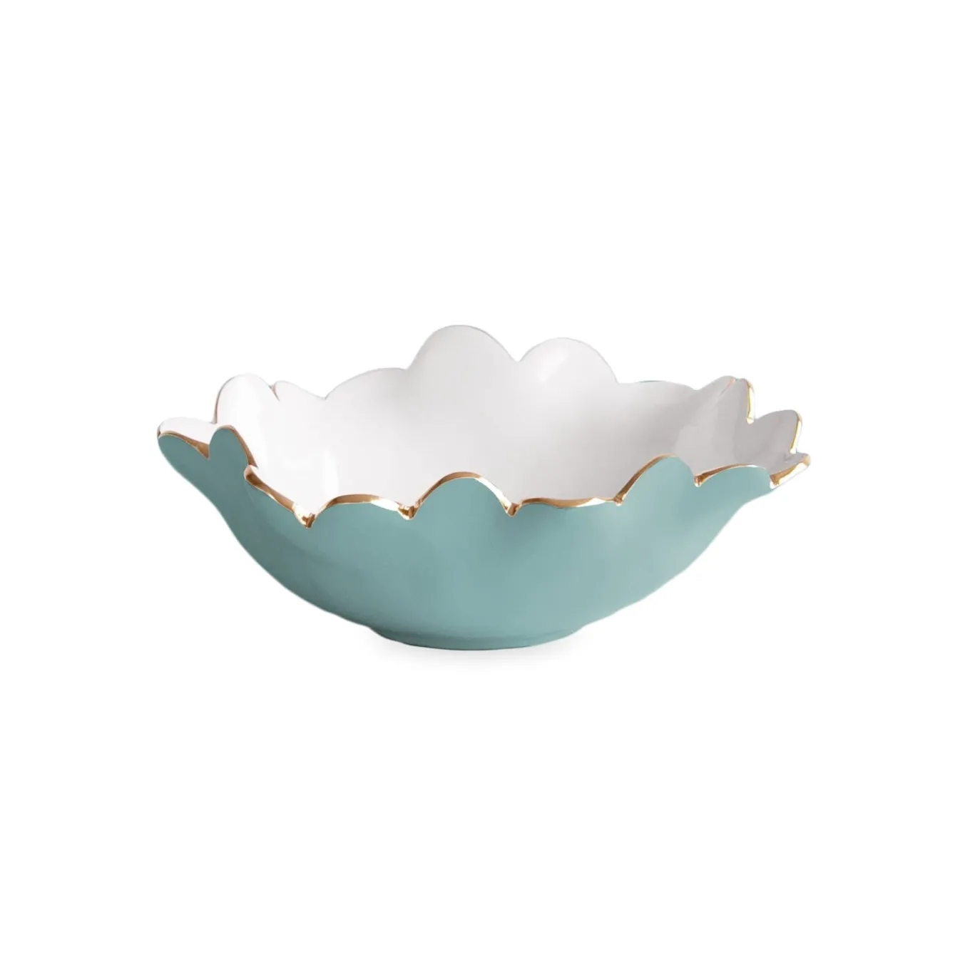 ENCANTO Colette Mini Round Bowl (Turquoise and White)