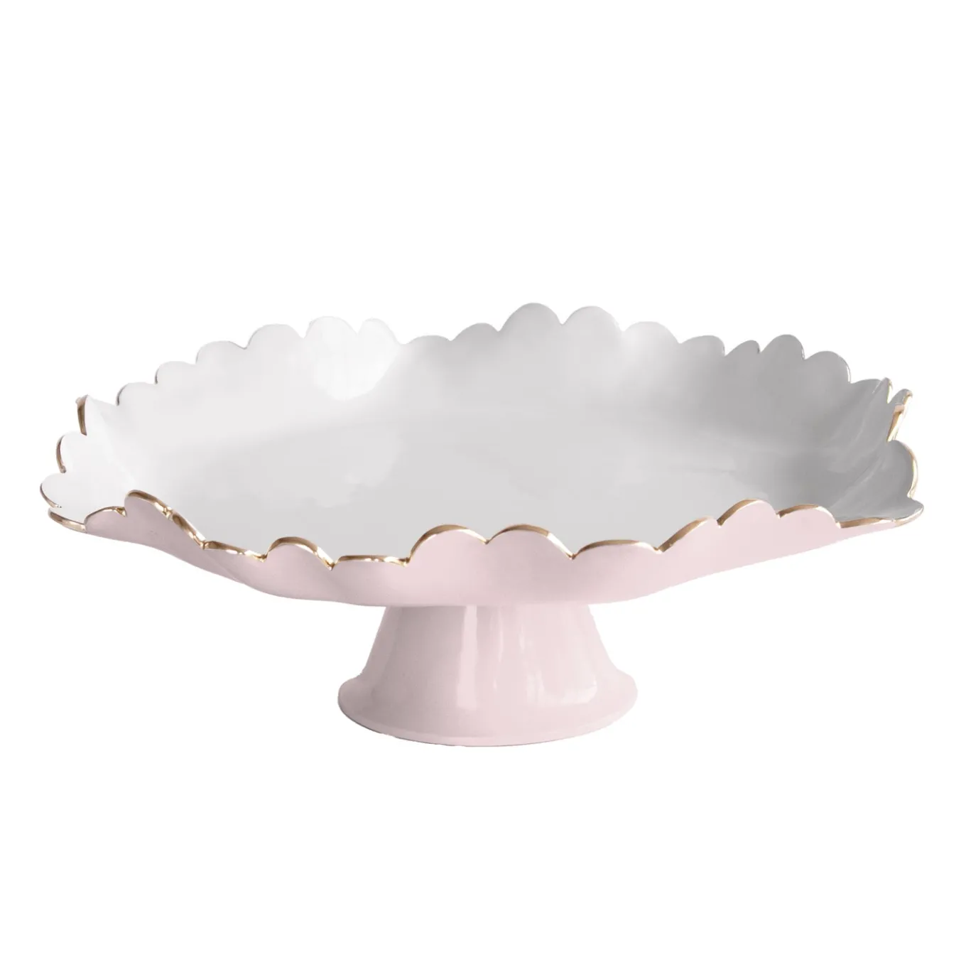 ENCANTO Colette Pedestal Cake Plate (Camellia and White)