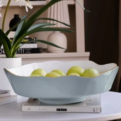 ENCANTO Dakota Large Bowl (Slate and White)