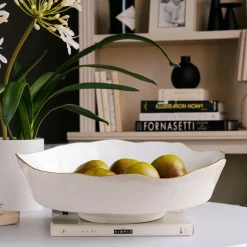 ENCANTO Dakota Large Bowl (Cream and White)