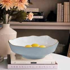 ENCANTO Dakota Medium Bowl (Slate and White)