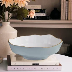 ENCANTO Dakota Medium Bowl (Slate and White)
