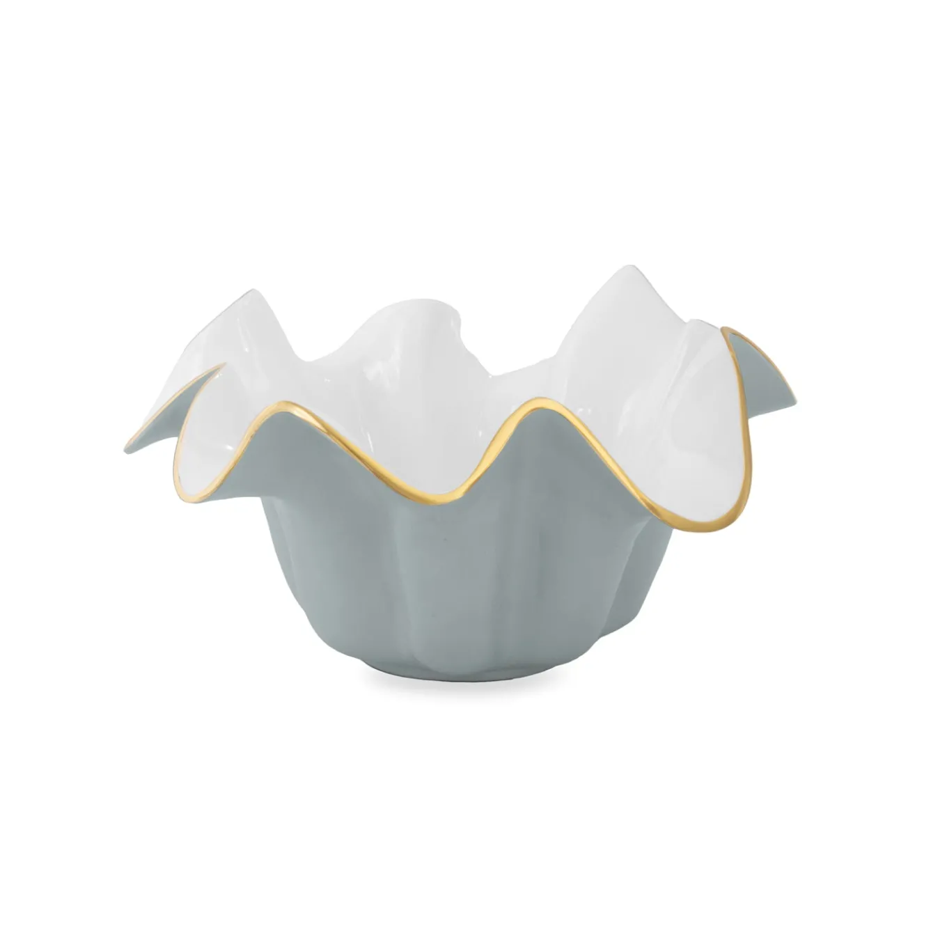 ENCANTO Medium Medusa Bowl Slate and White