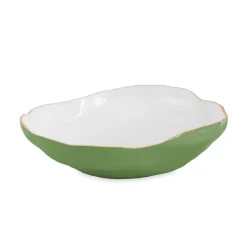 ENCANTO Nuevo Large Bowl Leaf Green & White