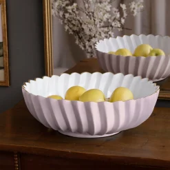 ENCANTO Orlando Large Bowl (Camellia and White)