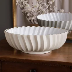 ENCANTO Orlando Large Bowl (Cream and White)