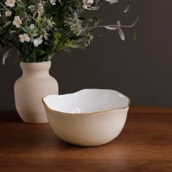 ENCANTO Osaka Large Bowl (Cream and White)
