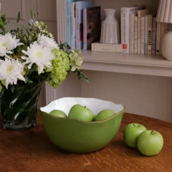 ENCANTO Osaka Large Bowl Leaf Green and White