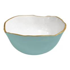 ENCANTO Osaka Large Bowl (Turquoise and White)