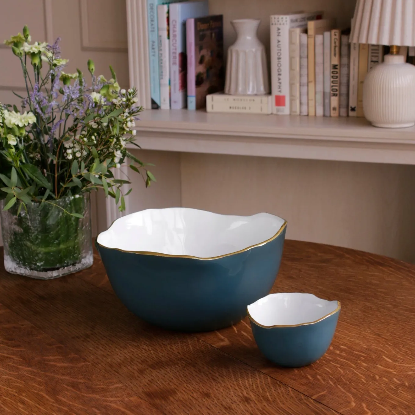 ENCANTO Osaka Small Bowl Midnight & White