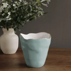 ENCANTO Soho Large Ice Bucket (Turquoise and White)