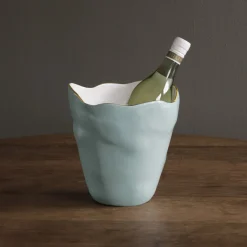 ENCANTO Soho Large Ice Bucket (Turquoise and White)