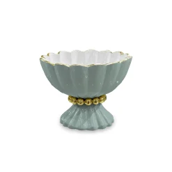 ENCANTO Vienna Mini Pedestal with Spoon (Slate and White)