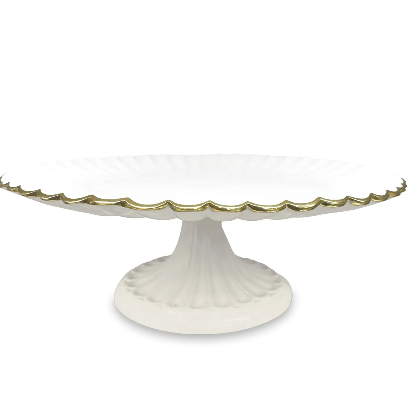 ENCANTO Vienna Pedestal Cake Plate (Cream and White)