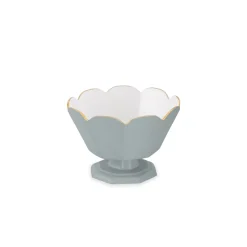 ENCANTO Vintage Faceted Pedestal Slate and White