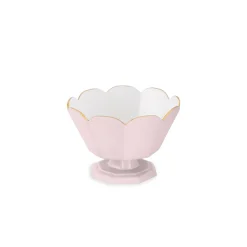 ENCANTO Vintage Faceted Pedestal Camellia and White