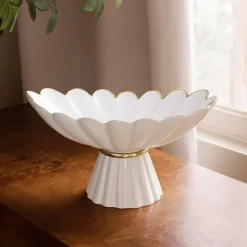 ENCANTO Vintage Hermes Pedestal Cream and White