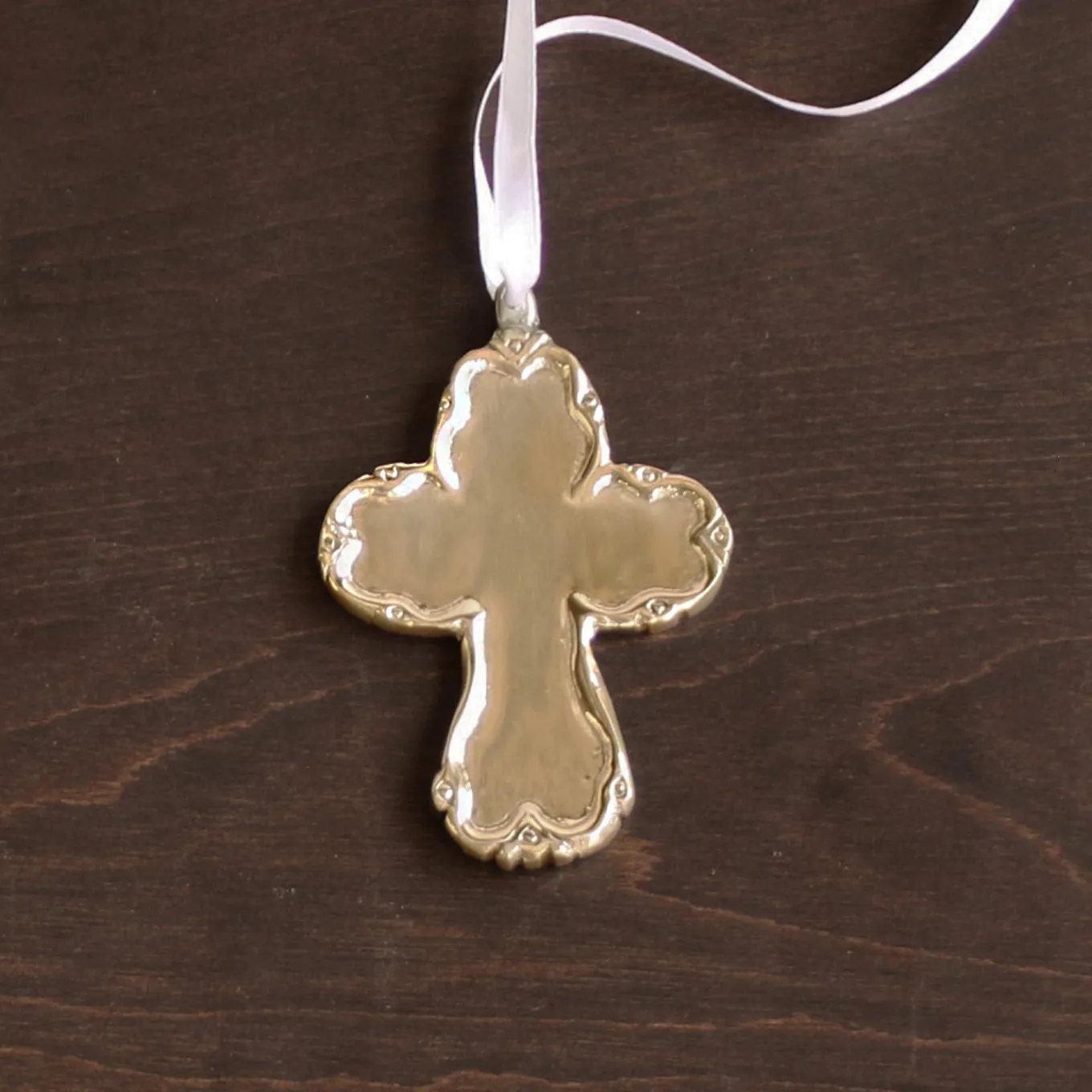 GIFTABLES Sierra Modern Princess Cross Ornament (Shiny Gold)